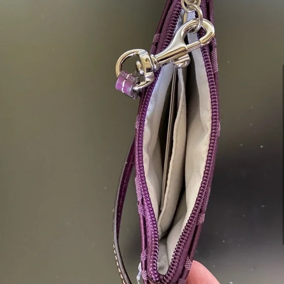 NWOT deep purple Coach wristlet - Picture 3 of 3